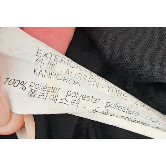 Zara Womens Pants Medium Black Side Zip Sparkly Sheer Straight Leg Trouser Party - Picture 9 of 12